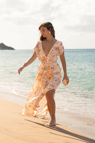 POSTCARD Cross-Back Resort Maxi Dress-POSTCARD