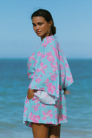 Kihei Front-Tie Kimono Top-Kihei