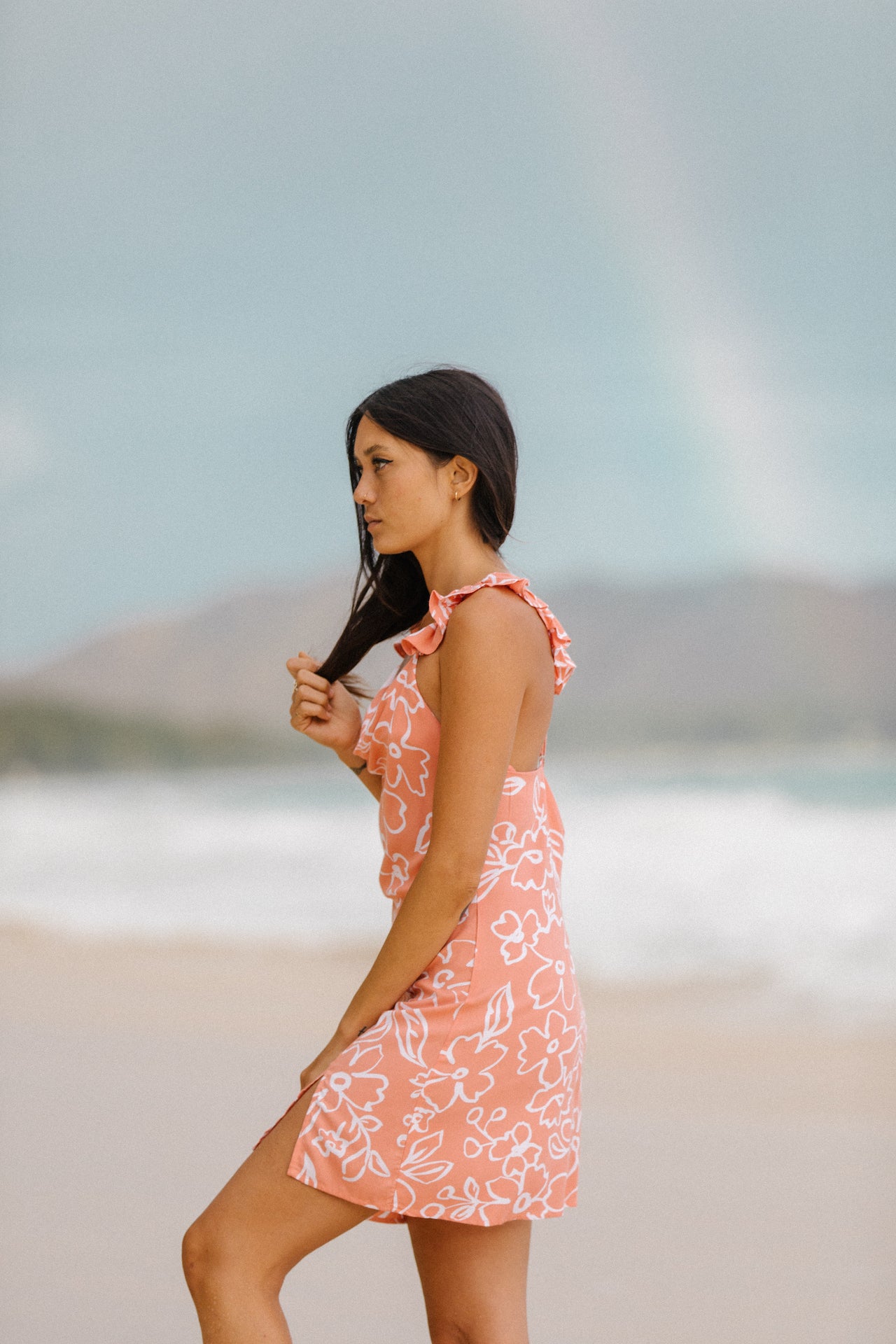 Pink Floral Mini Dress