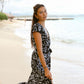 Black Floral Maxi Wrap Dress