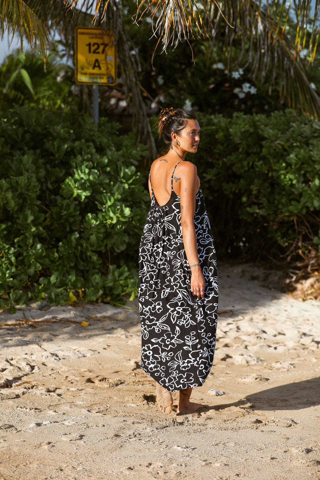 Black Floral Maxi Dress