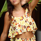Yellow Floral Crop Top